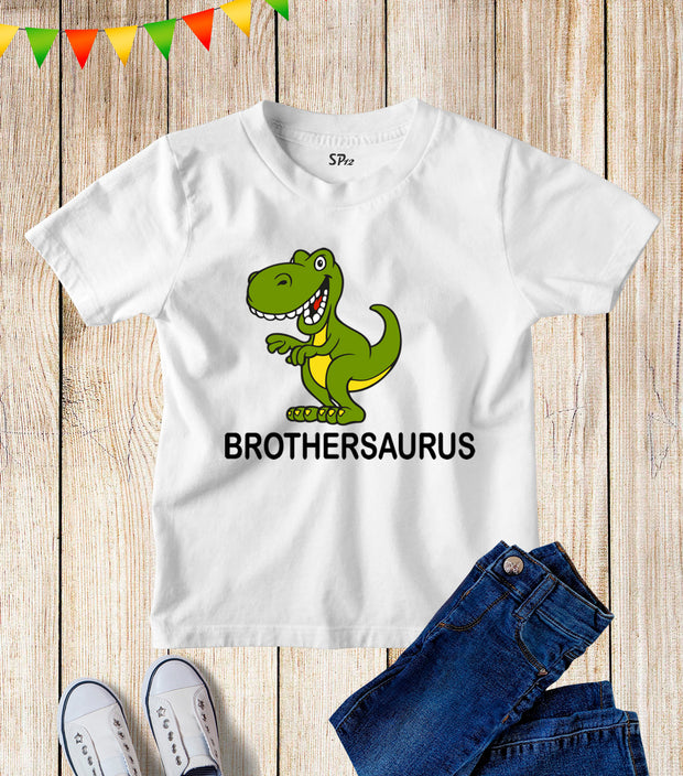 Brothersaurus Funny Kids T Shirt