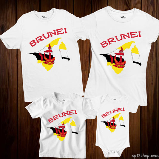 Brunei Flag T Shirt Olympics FIFA World Cup Country Flag Tee Shirt