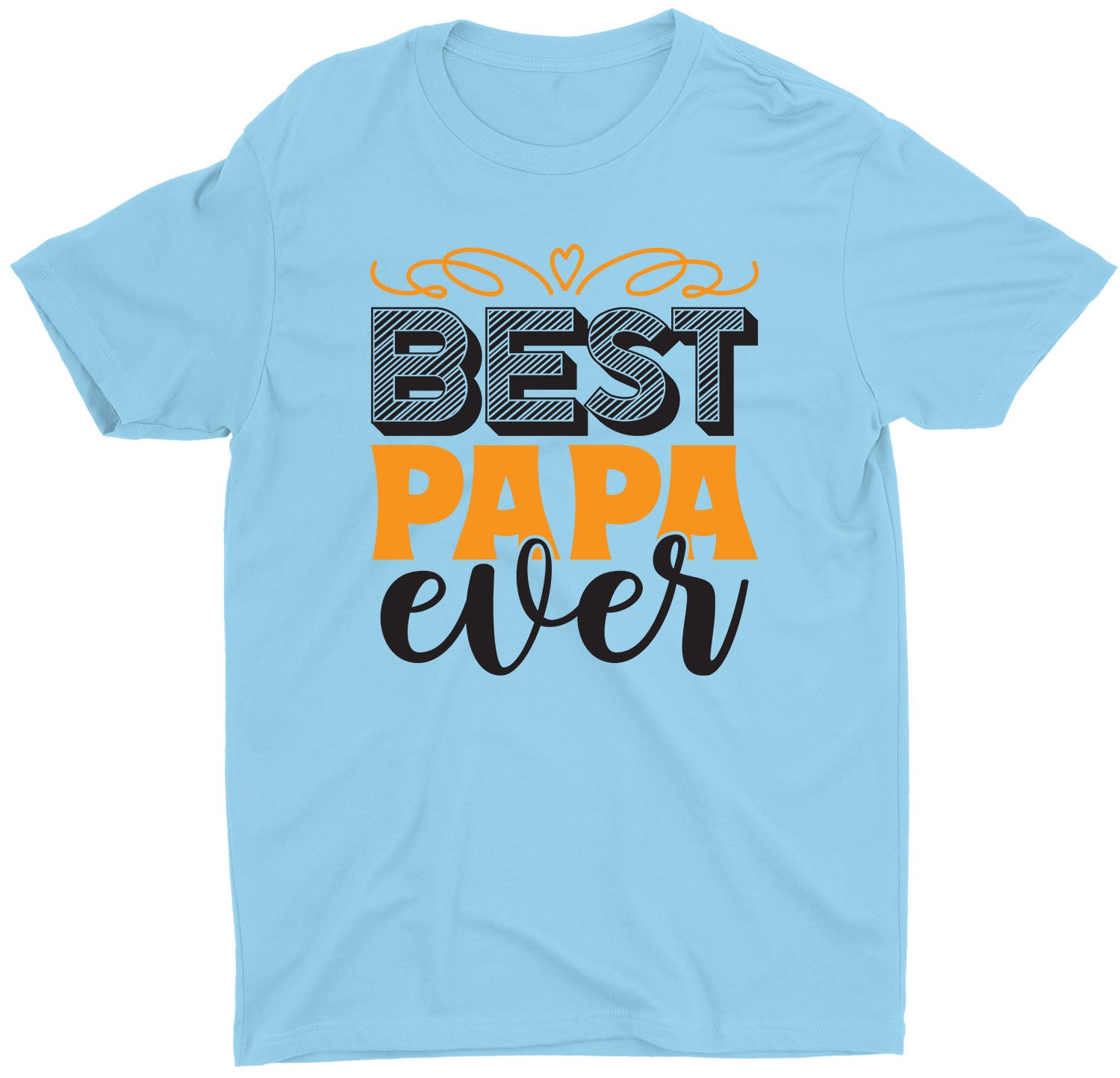 best-papa-ever-father's-day-gift-custom-short-sleeve-daddy-t-shirt