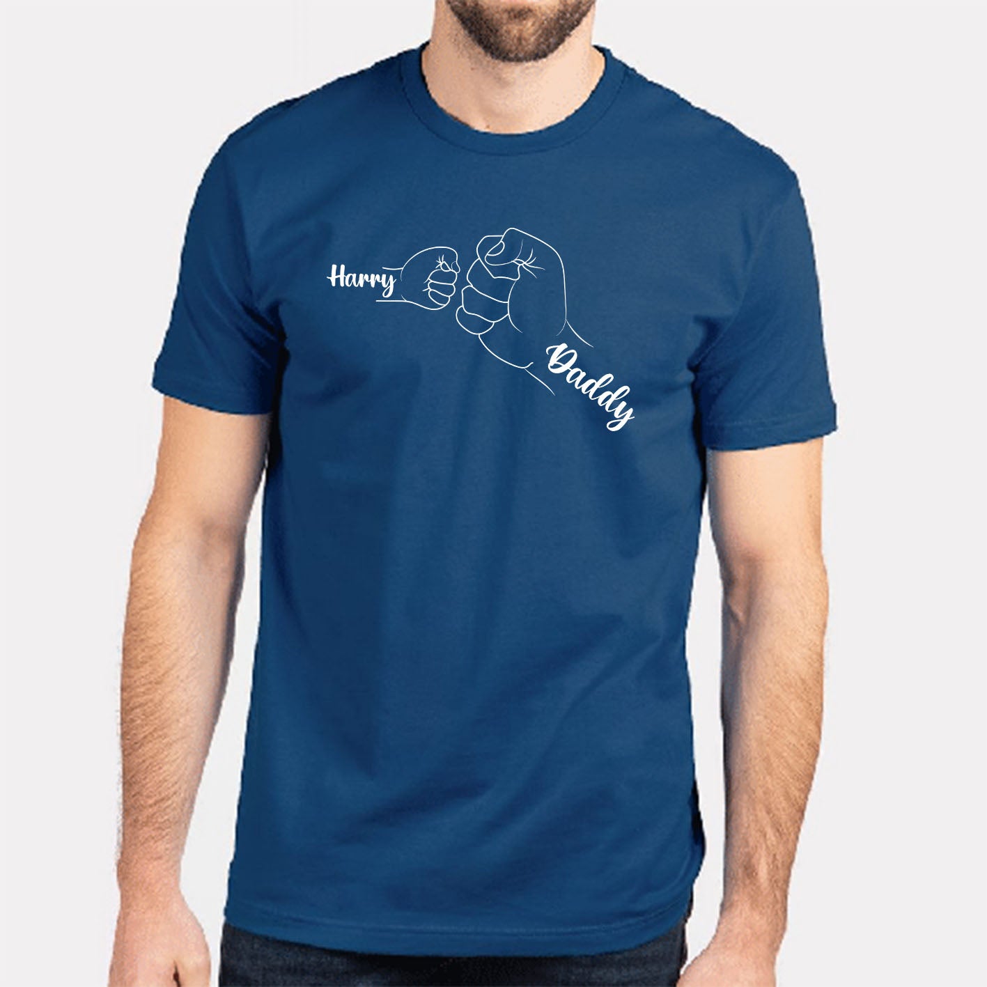 personalized-bump-dad-and-son-custom-short-sleeve-fathers-day-t-shirts