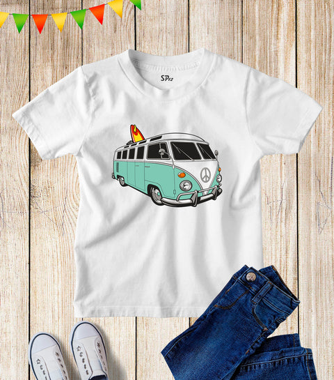 Kids Camping Van Family Camp Day Out T Shirt