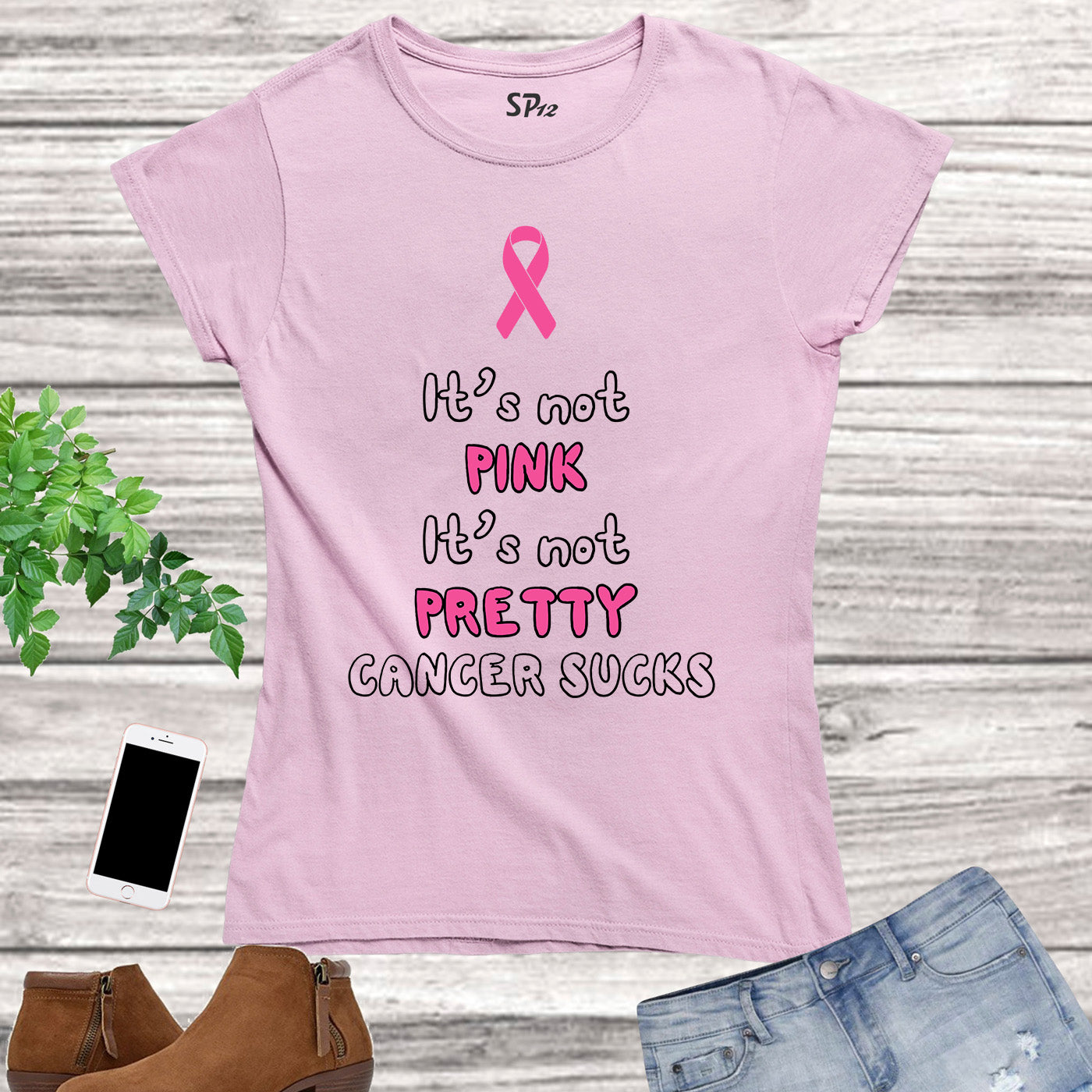 Cancer Sucks Awareness Women T Shirt