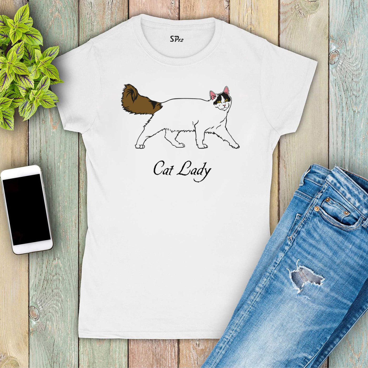 Cat Lady Women Graphic T Shirt