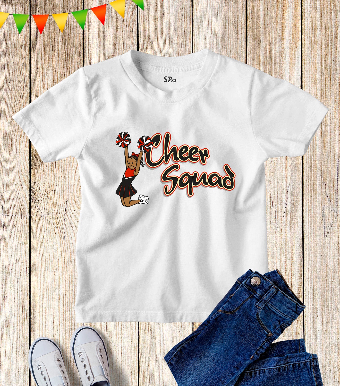 Kids Cheer Squad Game Dance Sports Fans T Shirt