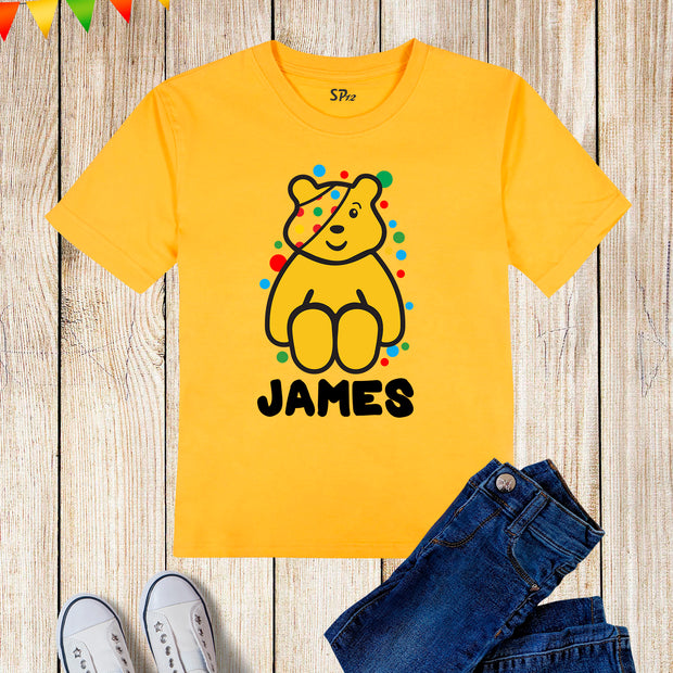 Children In Need Persnalised Pudsey Bear T Shirt