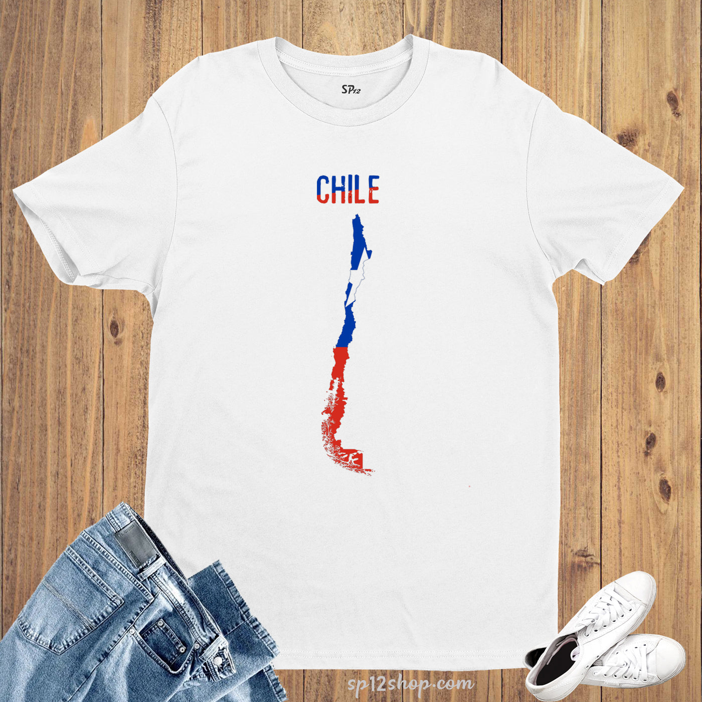 Chile Flag T Shirt Olympics FIFA World Cup Country Flag Tee Shirt