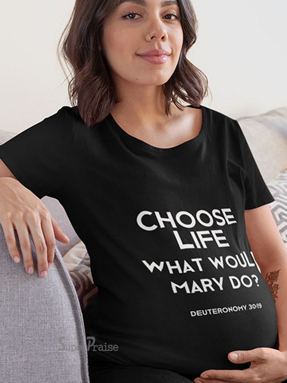 Choose Life Maternity T Shirt