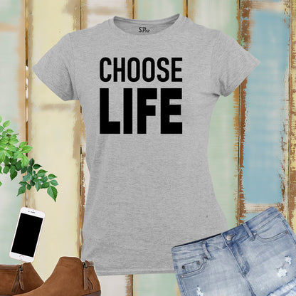 CHOOSE LIFE T-Shirt George Michael WHAM 80s Costume Party Re