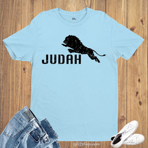 Christian T Shirt Judah Lion Of the Tribe Judah JC