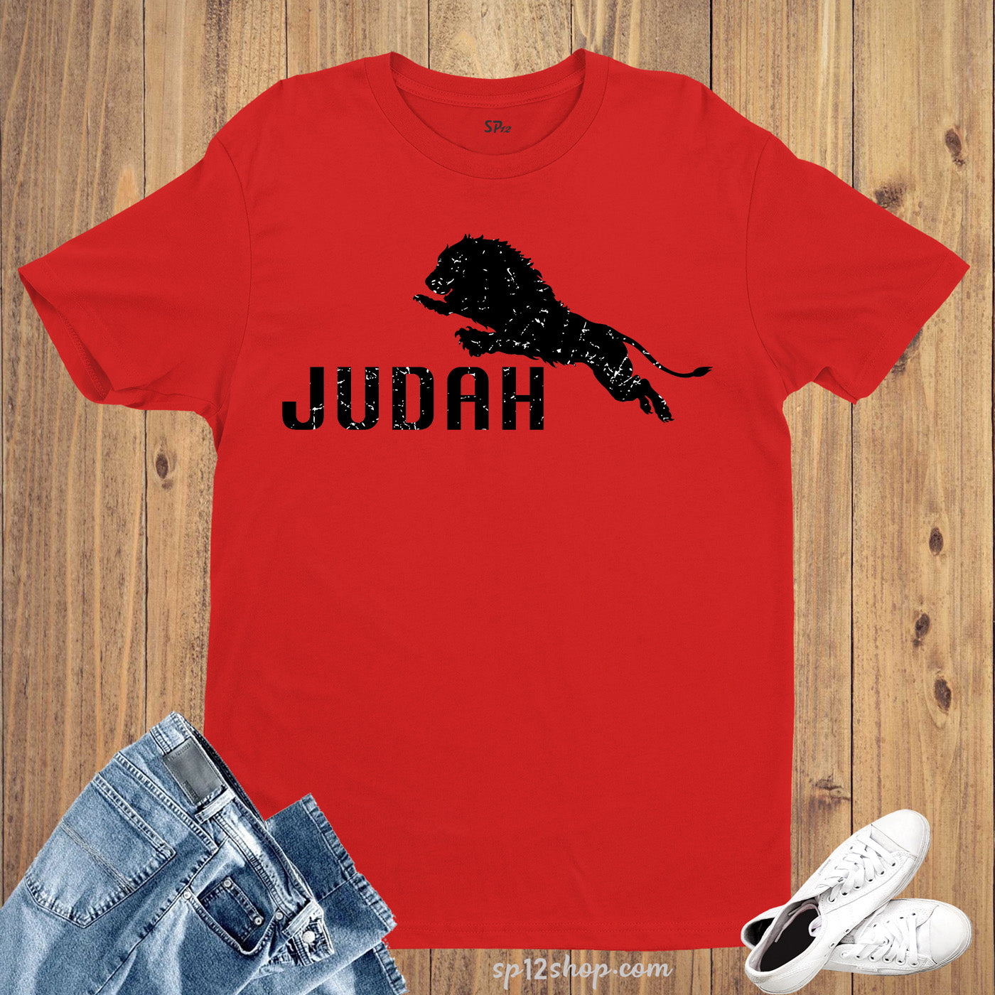 Christian T Shirt Judah Lion Of the Tribe Judah JC