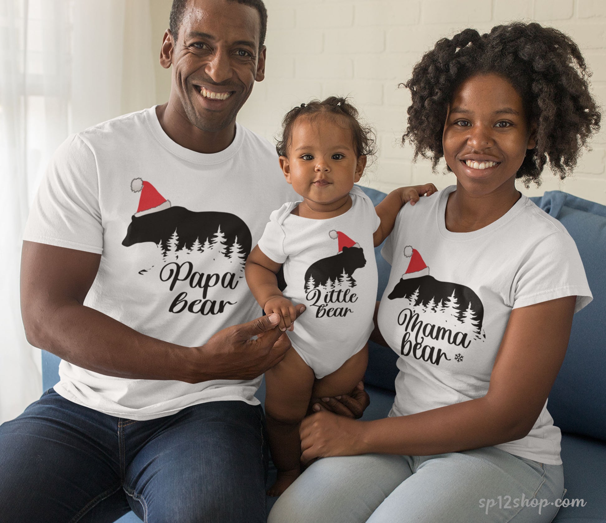 Christmas Bear Family T Shirt