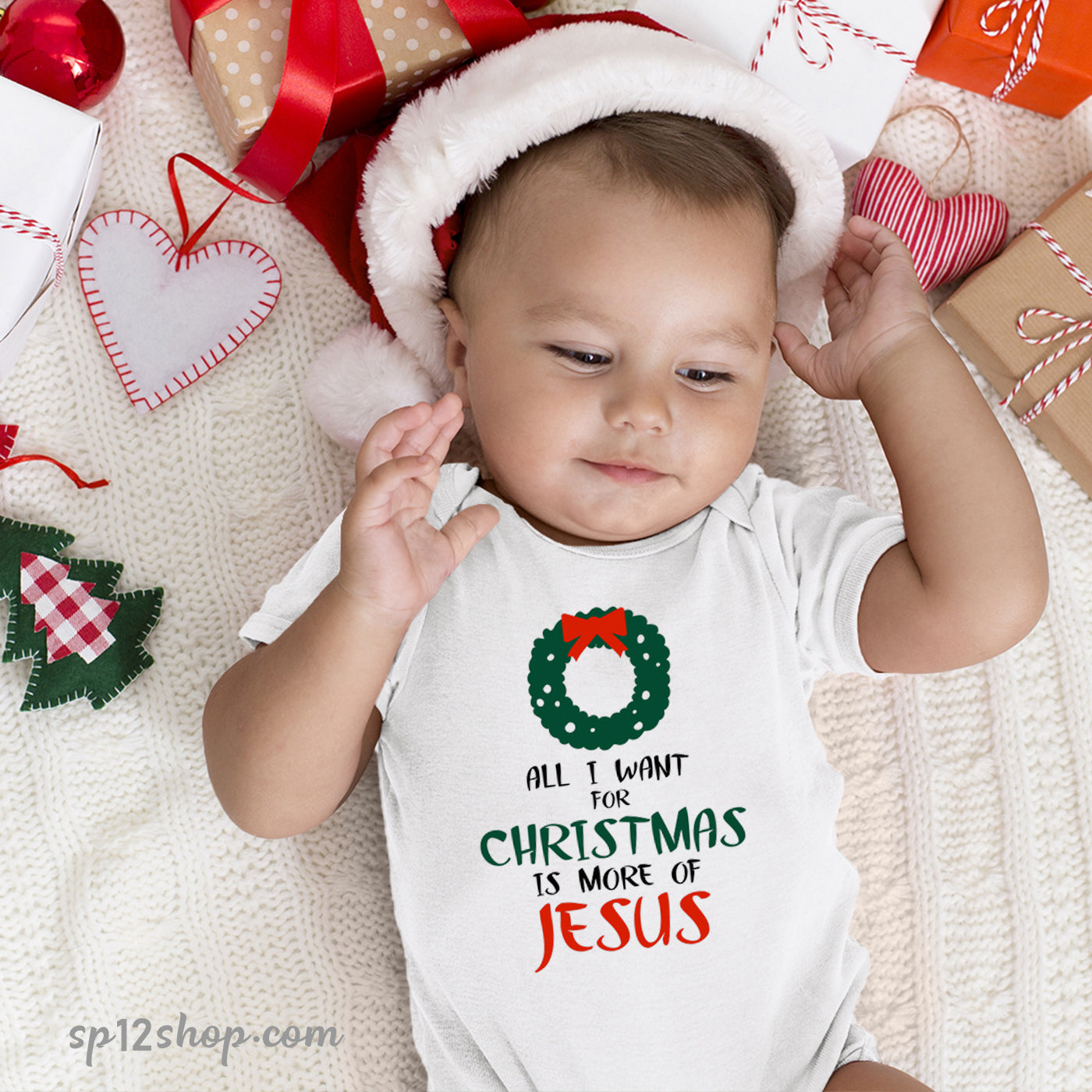 Christmas Is More Of Jesus Friend Gift Baby Bodysuit 