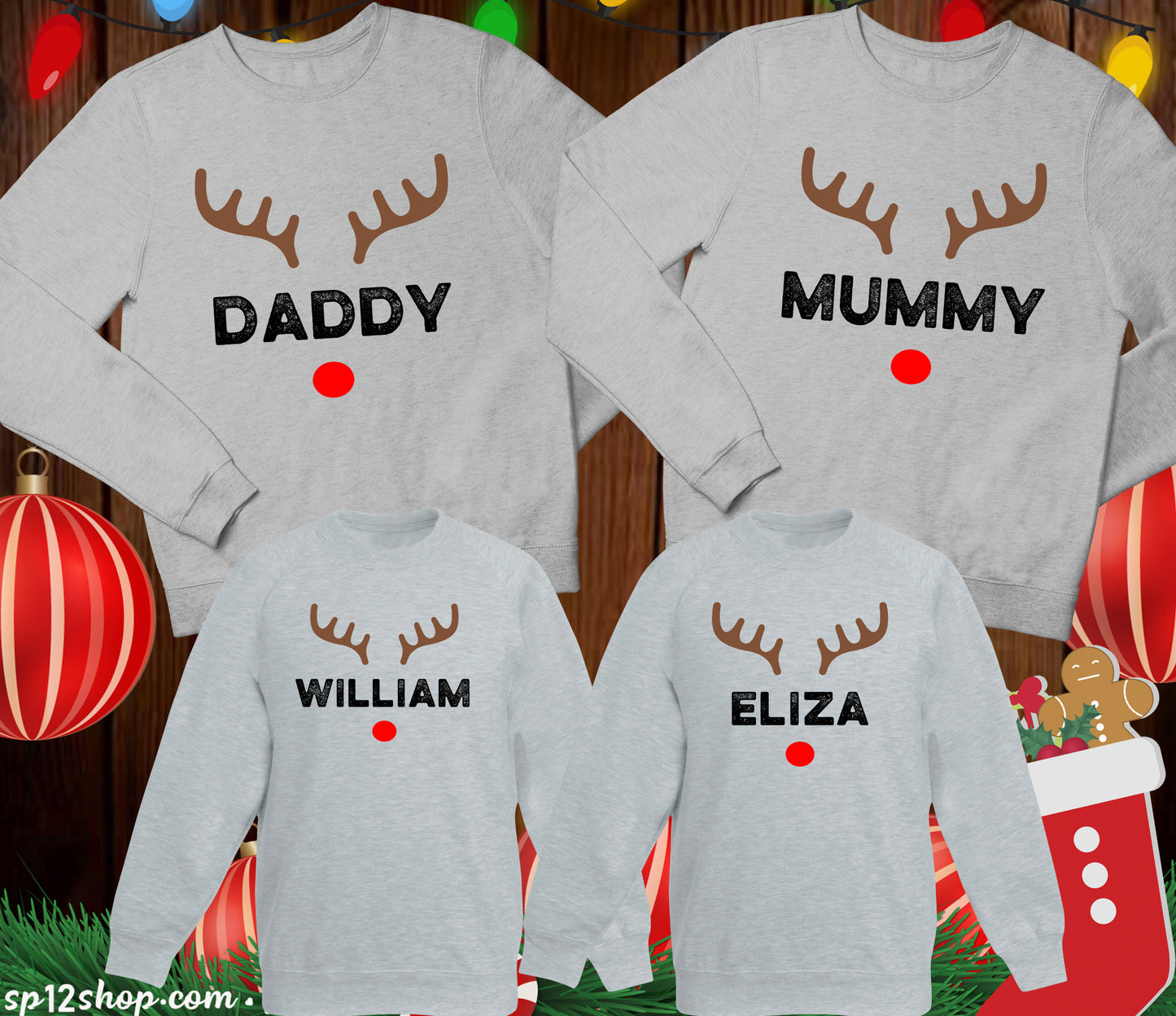 Christmas Reindeer Family Sweatshirt