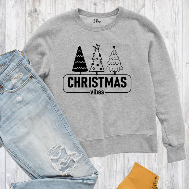 Christmas Vibes Sweatshirt Funny Xmas Sweater