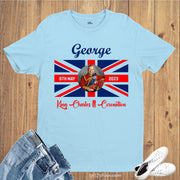 Personalised Union Flag 2023 King Charles III Coronation T Shirt