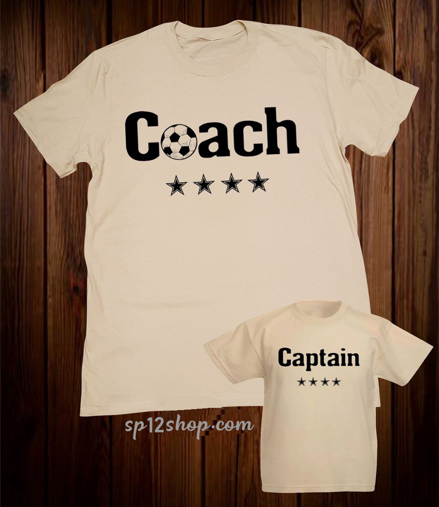 Daddy Daughter Father Son Matching T shirt Coach Captain Football 