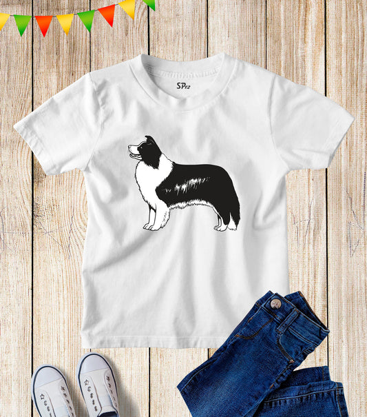 Kids Collie Dog Graphic Pet T Shirt