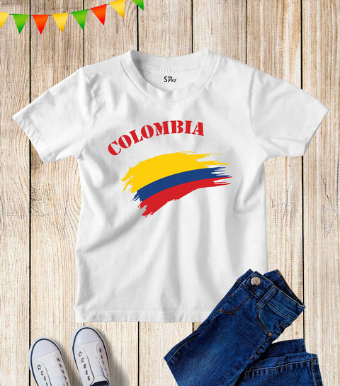 Colombia Kids Patriotic T Shirt