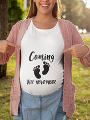 Coming This November Baby Maternity T Shirt