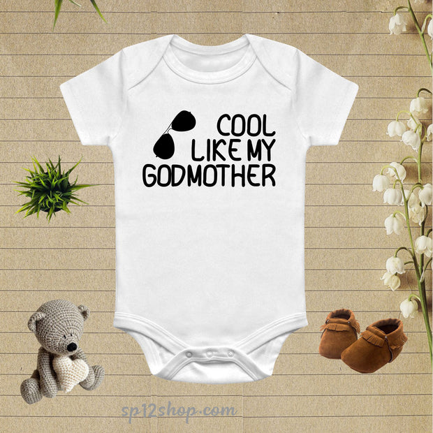 Cool Like My Godmother Baptism Baby Bodysuit
