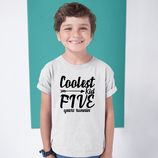 Coolest Kid Five Years Runnin' Birthday T Shirt
