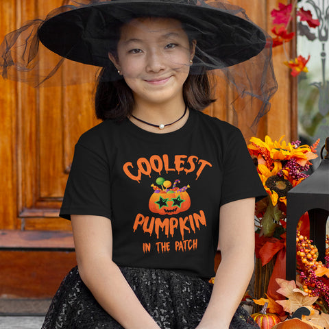 Coolest Pumpkin In The Patch Kids Halloween Shirts
