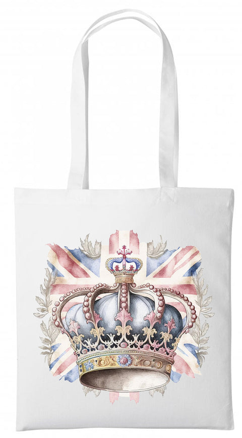 King Charles III Coronation Union Jack Crown 6th May Tote Bag