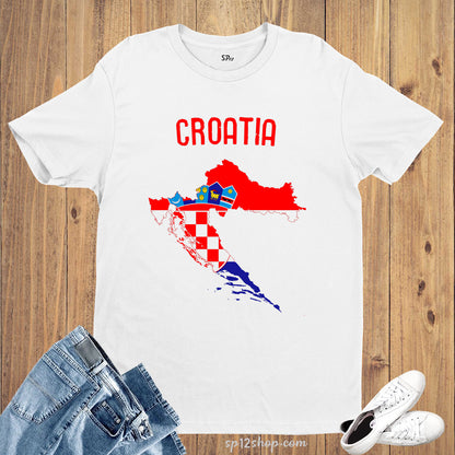 Croatia Flag T Shirt Olympics FIFA World Cup Country Flag Tee Shirt