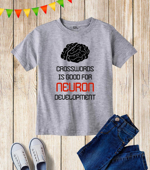 Crosswords Is Good For Neuron Development Kids T Shirt