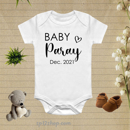 Custom Baby Name And Birth Date Bodysuit