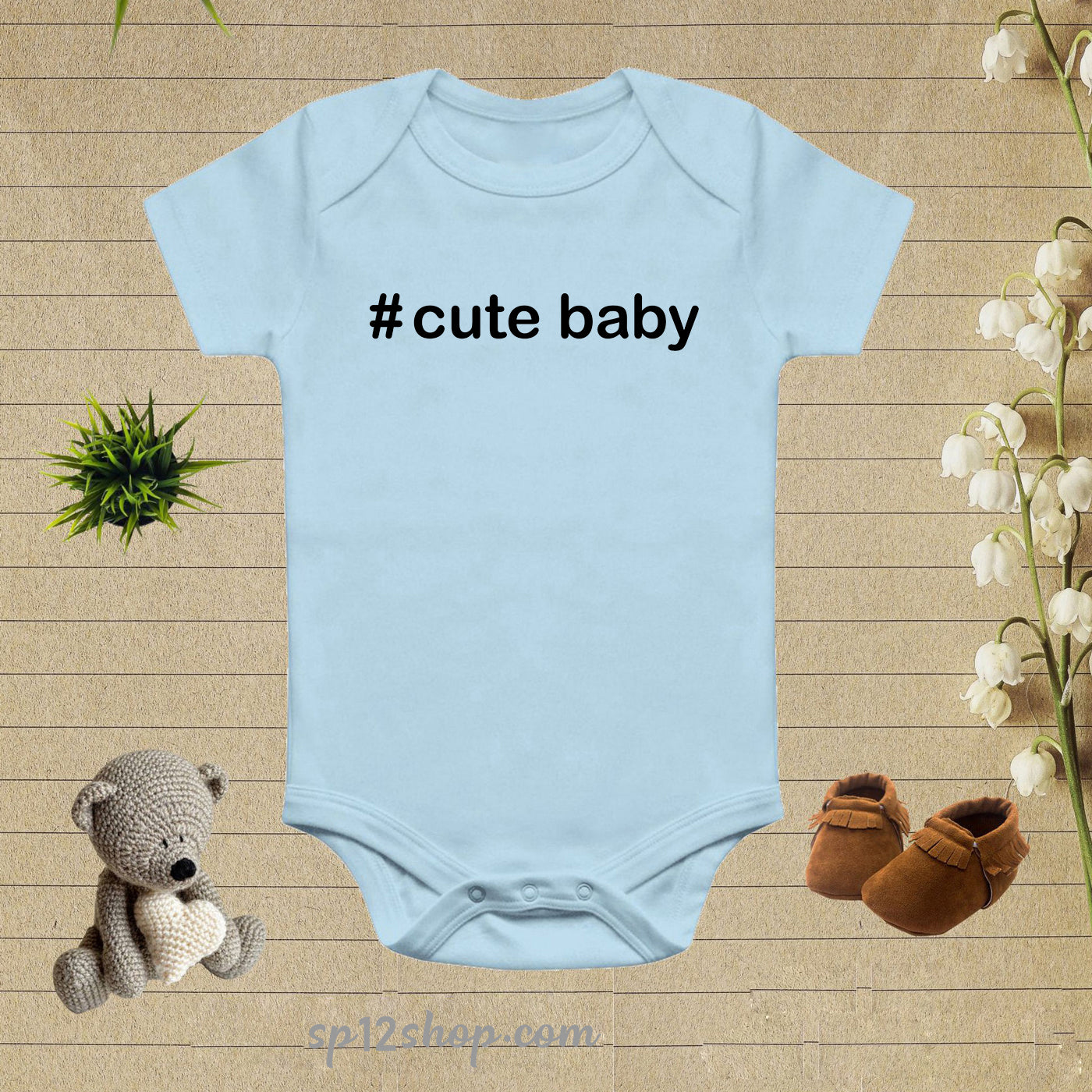 Cute Baby Hash Tag Baby Bodysuit Onesie