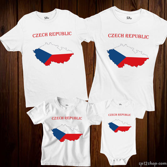 Czech Republic Flag T Shirt Olympics FIFA World Cup Country Flag Tee Shirt