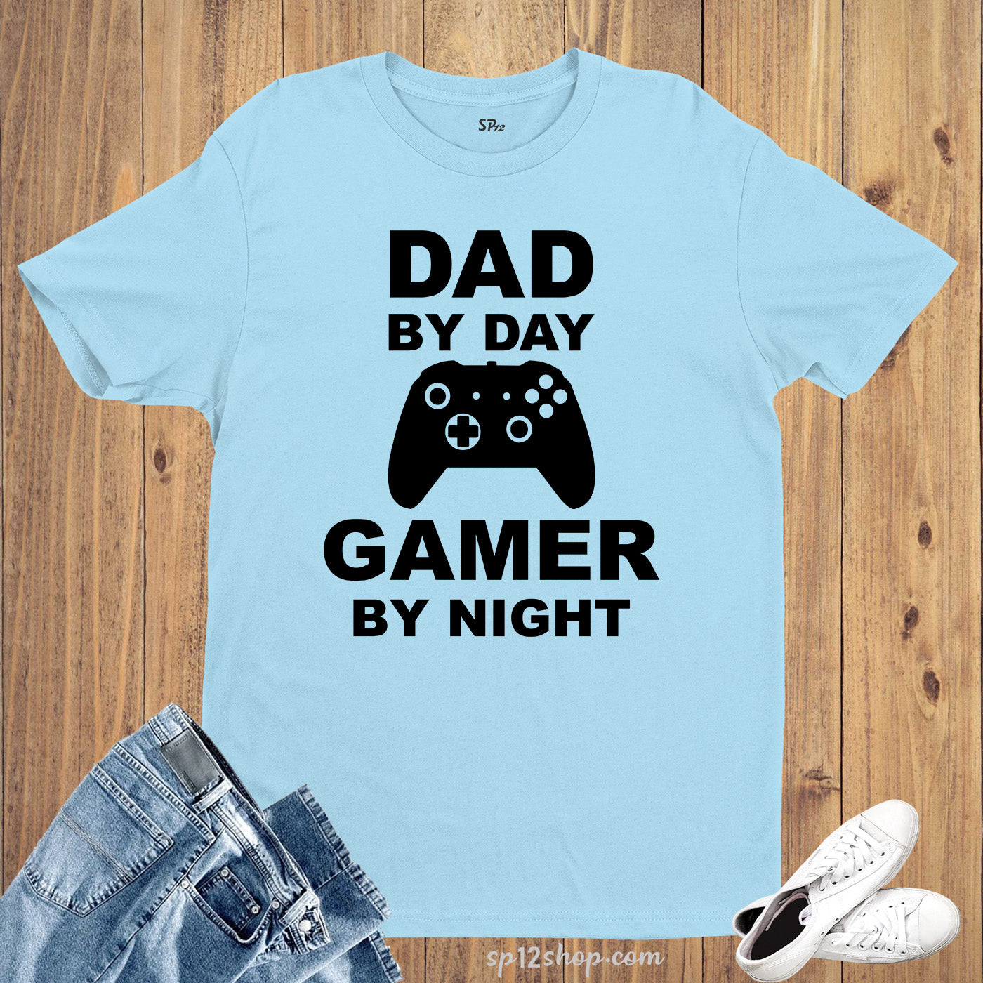 Dad By day Gamer by Night T Shirt Gaming Dad tees