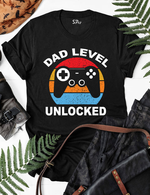 Dad Level Unlocked T Shirt