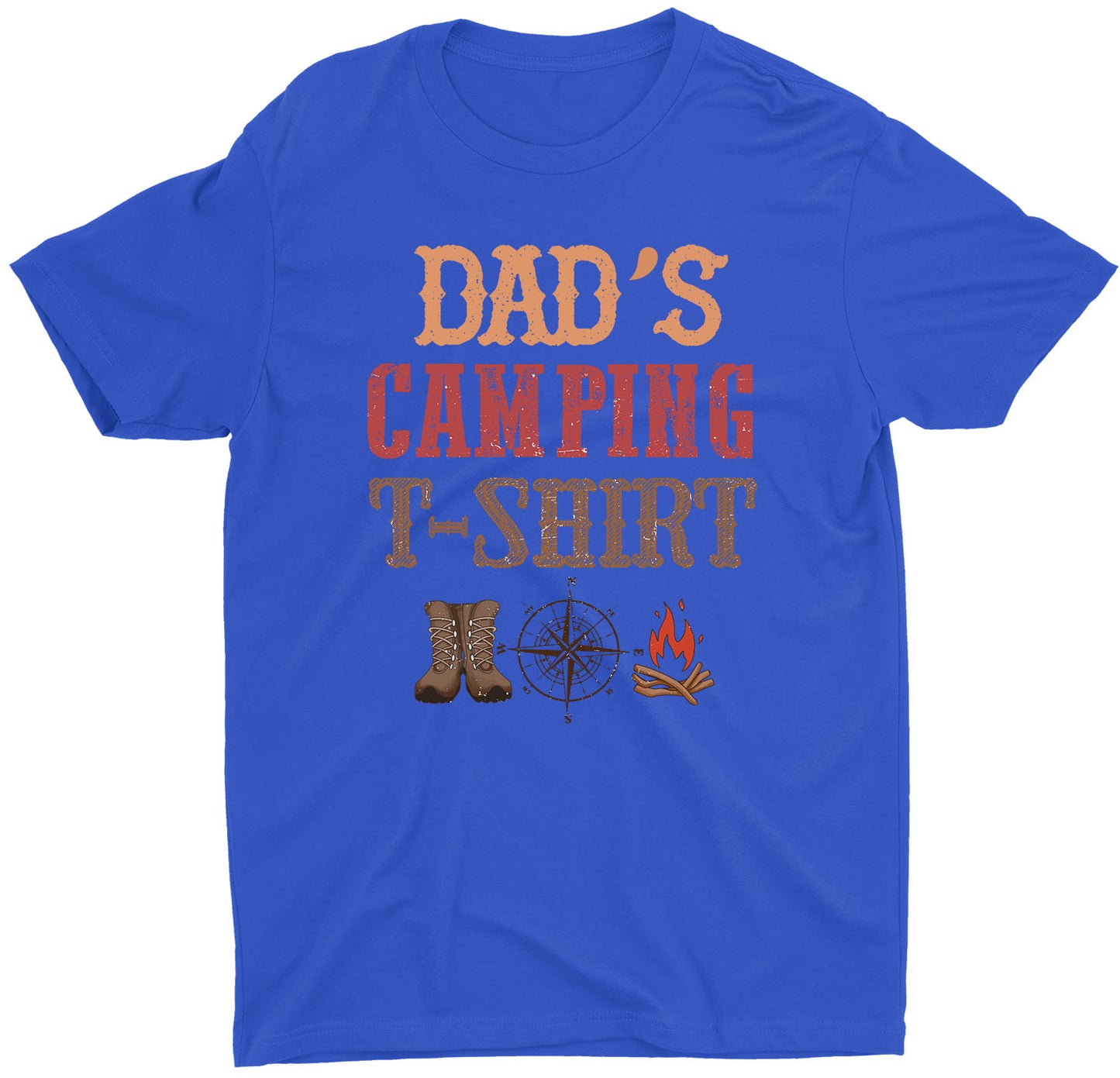 Family Camping Dad Happy Camper Custom Father's Day Short Sleeve Shirt