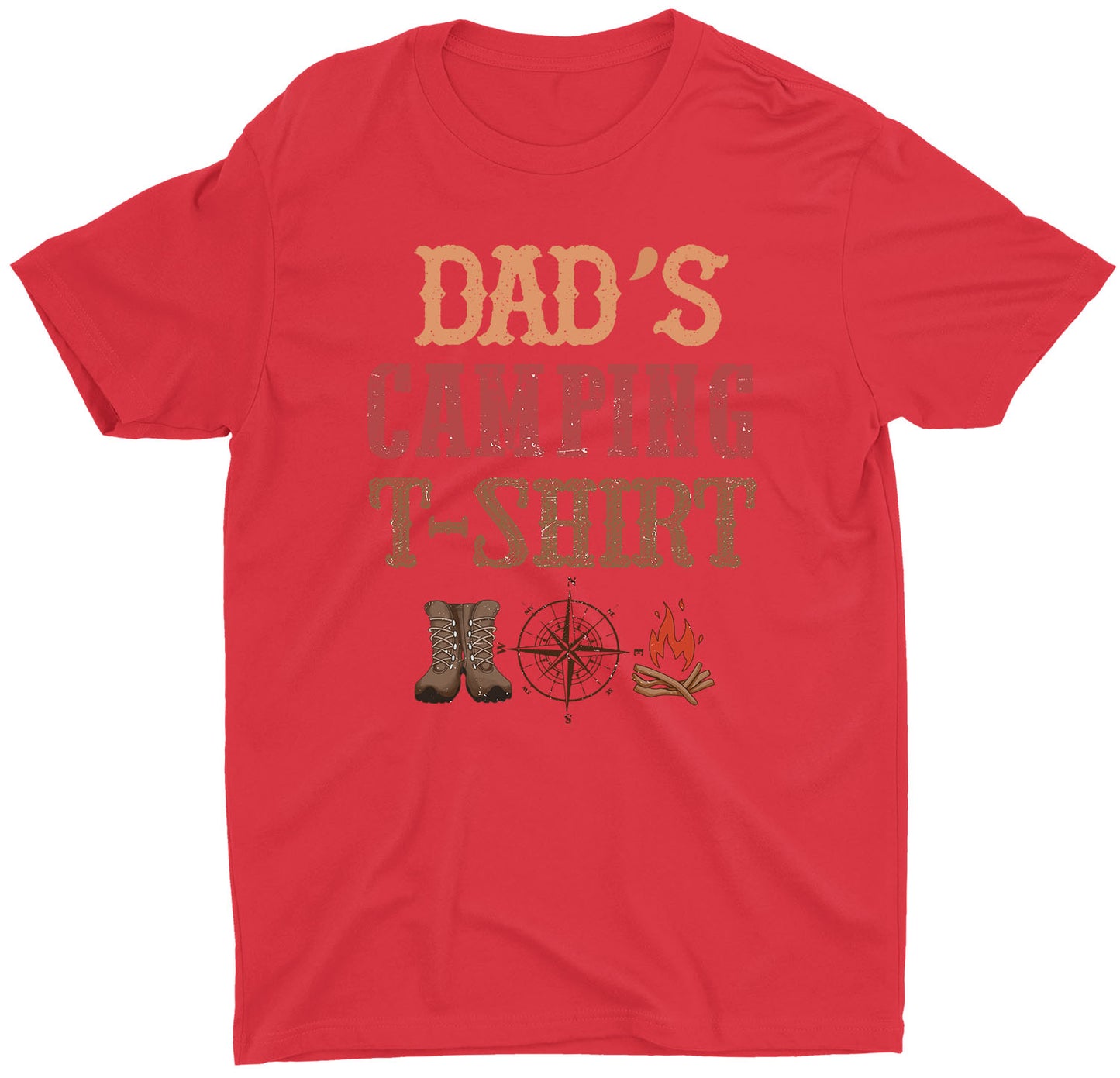 Family Camping Dad Happy Camper Custom Father's Day Short Sleeve Shirt