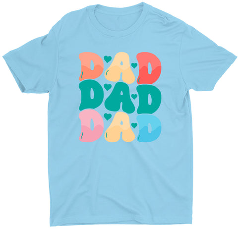 Unique Custom Color Dad Father's Day Custom Short Sleeve T-Shirts
