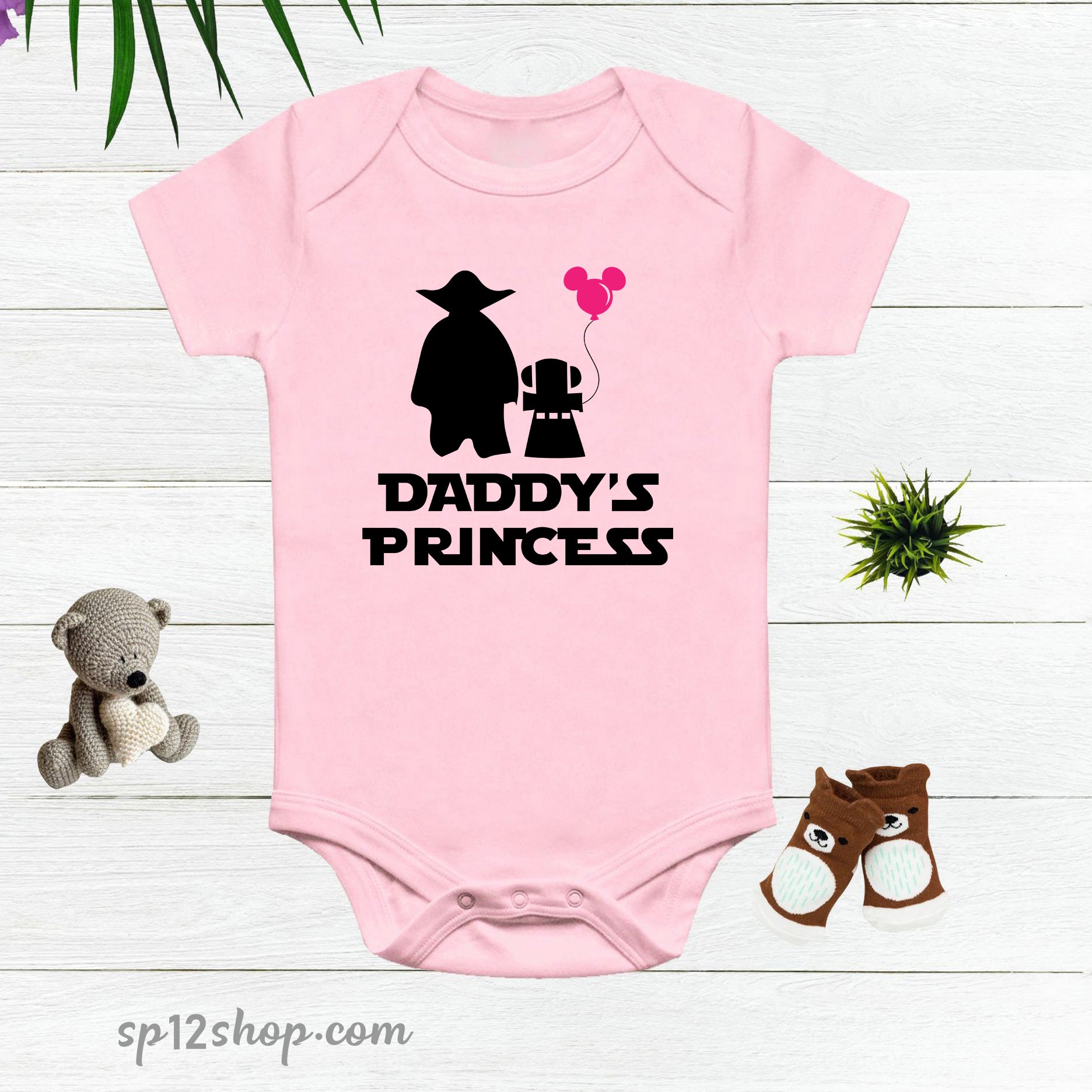 Daddy's Princess Yoda Baby Bodysuit