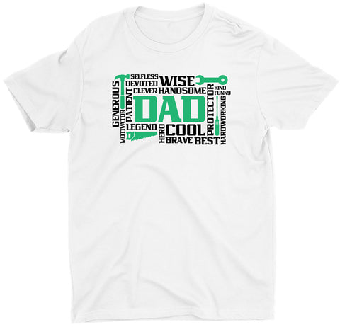 Best Handsome Strong Custom Fathers Day Short Sleeve Dad T-Shirt