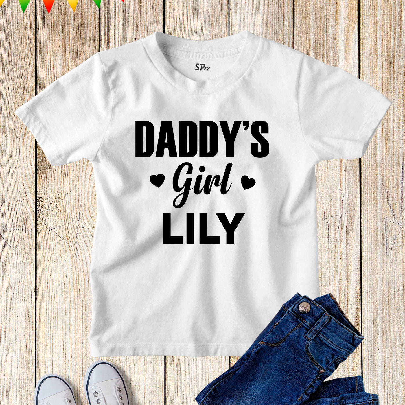 Daddy's Girl And Boy Matching Personalised T Shirt