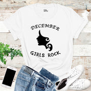 Girls Rock December Birthday T Shirt