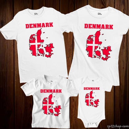 Denmark Flag T Shirt Olympics FIFA World Cup Country Flag Tee Shirt
