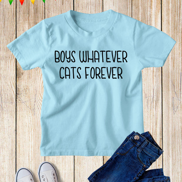 Designer Boys T Shirts Boys Whatever Cats Forever