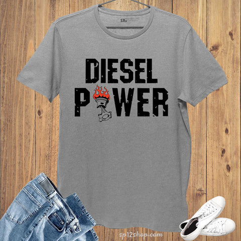 Diesel Power Fire On Automobile Hobby T shirt