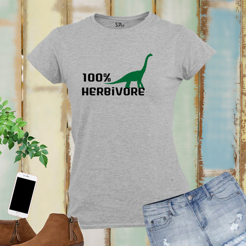 Dinosaur Vegan Herbivore Women T Shirt