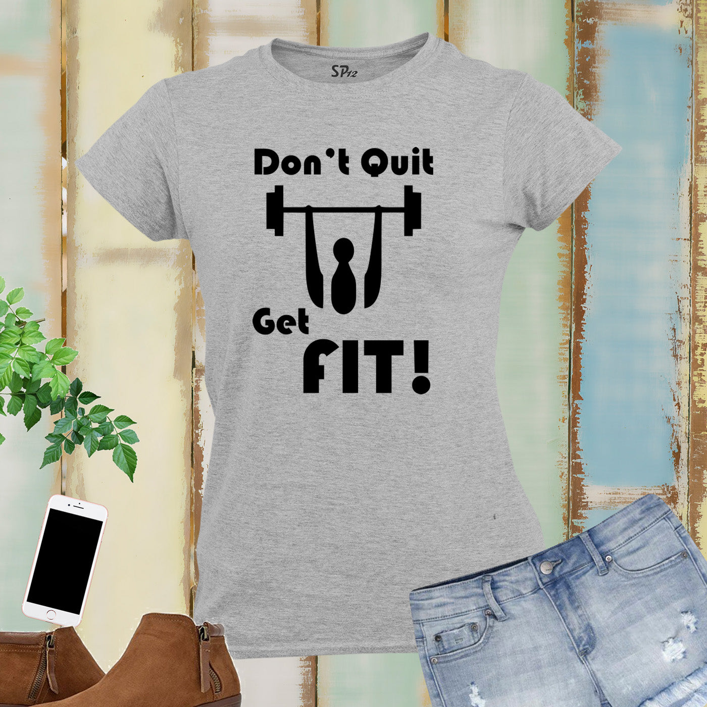 Do Not Quit Get fit Crossfit Fitness Women T Shirt