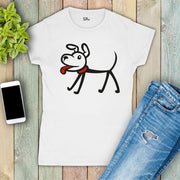 Dog Drawing Graphic Animal Women T Shirt
