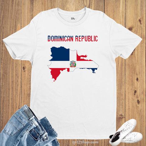 Dominican Republic Flag T Shirt Olympics FIFA World Cup Country Flag Tee Shirt