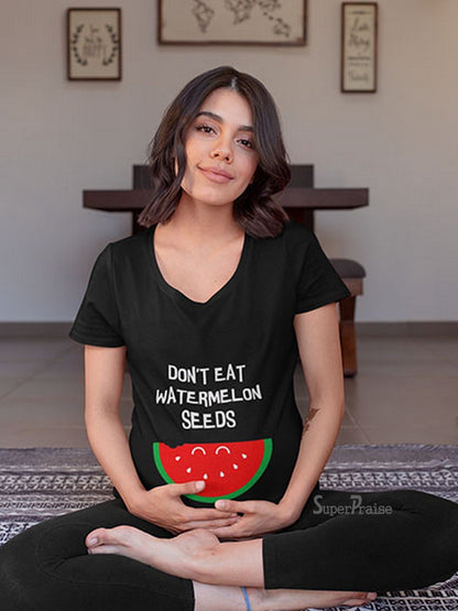 Don't Eat Watermelon Seed Baby Announcement Pregnancy T Shirt