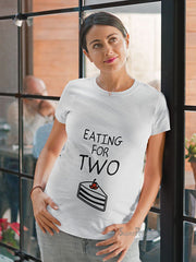 Eating For Two Baby Announcement Pregnancy T Shirts